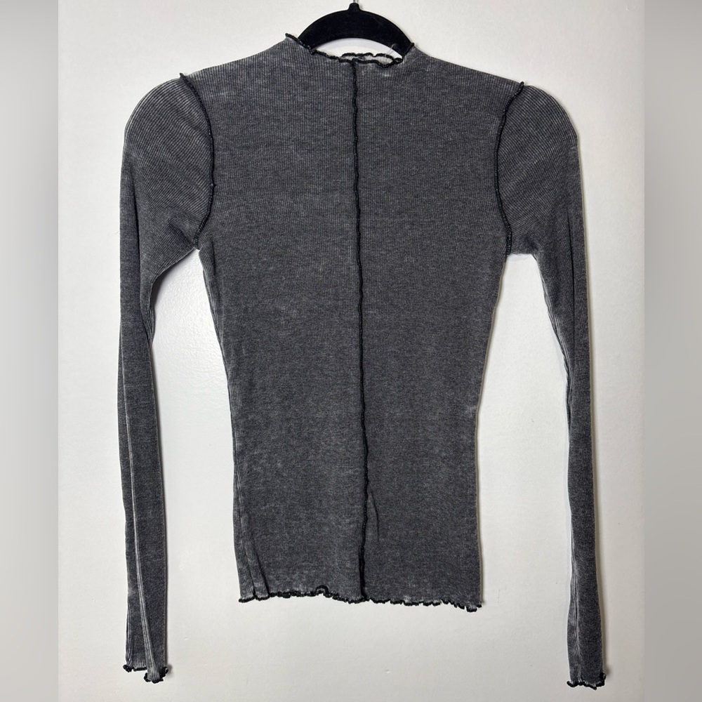 Project Social T Charcoal Long Sleeve Top